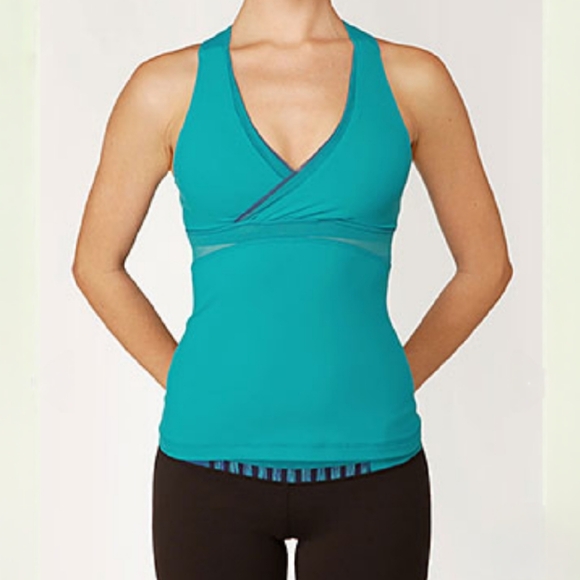 lululemon athletica Tops - Lululemon Athletica Teal Crossover Tank